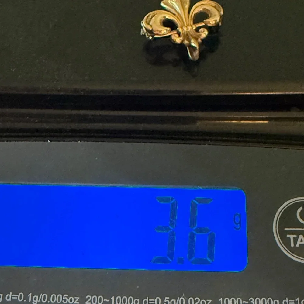 Vintage Gold Filled Watch Chain Brooch Fleur-de-lis
